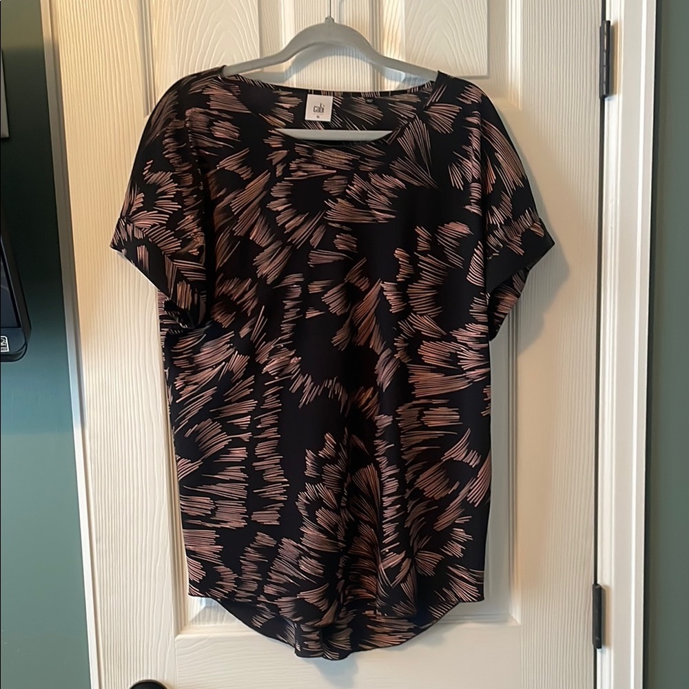 Black and Pink Patterned Top